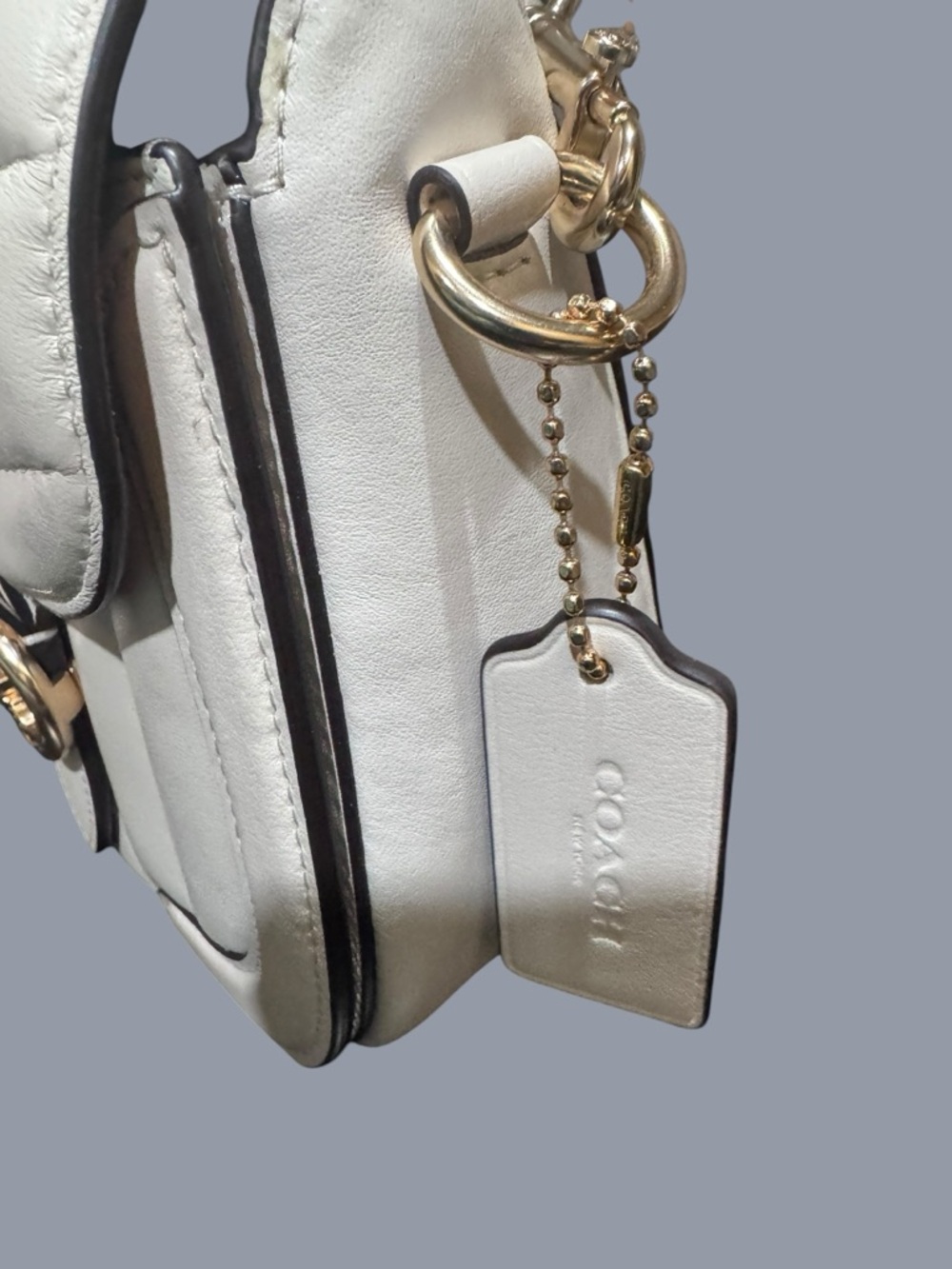 Coach Georgie Saddle Bag Puffy Quilting Horse Carriage - Picture 6 of 15